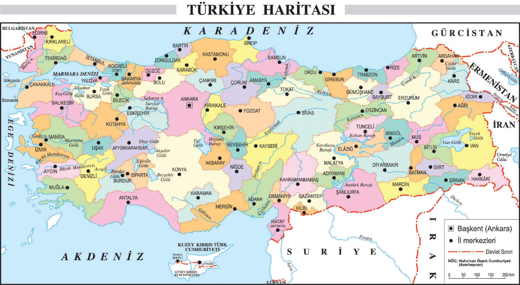 türkiye siyasi haritası